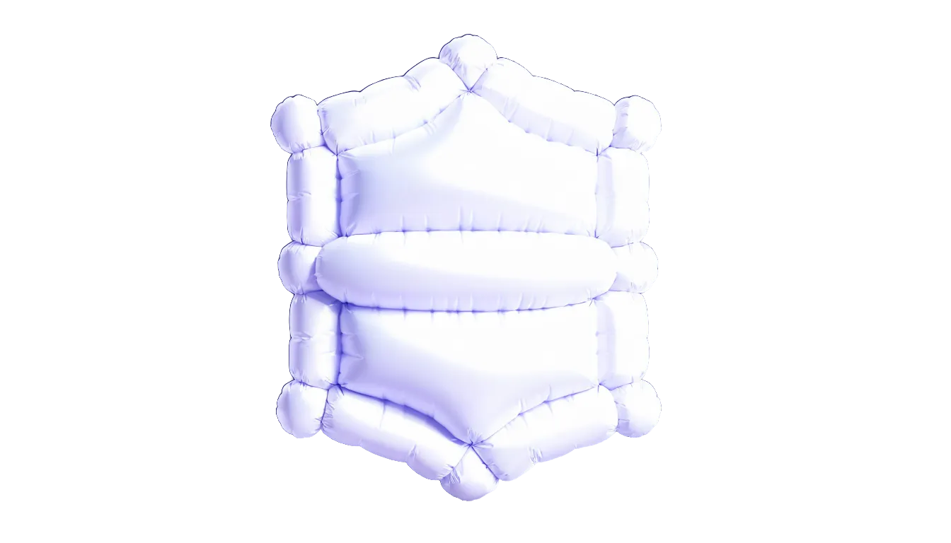Glanzend 3D-ballon schild in wit op donkerblauw, symbool voor bescherming tegen de Google spam-update