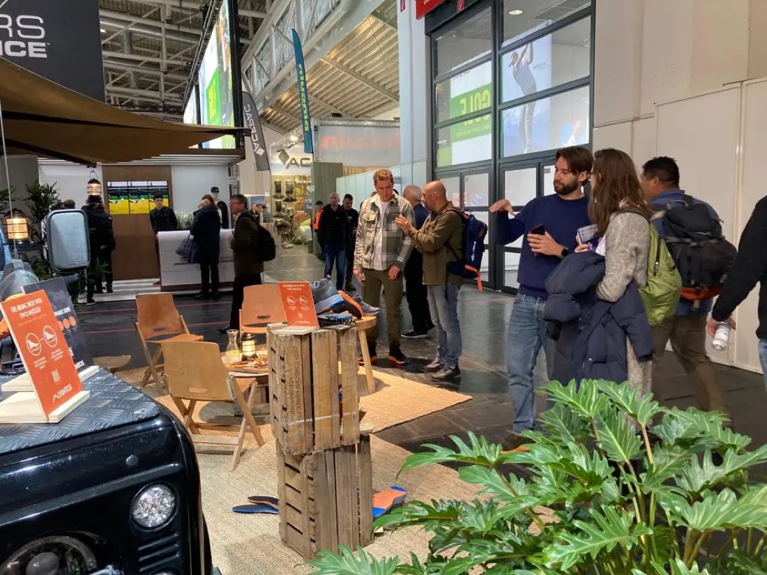 De Mountos-stand op een beurs